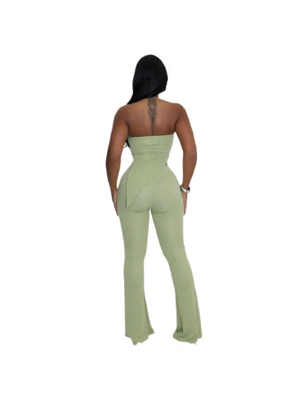 Easy-handling Solid Color Seductive Pant Sets